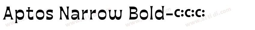 Aptos Narrow Bold字体转换